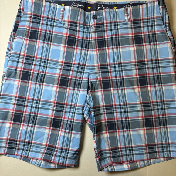 Jack Nicklaus Blue Checkered Shorts - Picture 1 of 7